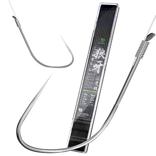 Captain Comma's finished sub-line double hook wolf tooth competitive black pit anti-winding precision tied barbless fish hook tied fishing hook crucian carp hook