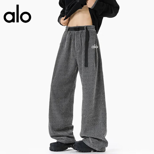 ALO YOGA 2025 autumn and winter new student wear brand spot withdrawal brand discount American retro collision couple parent-child wear dark gray dark gray M 95-110Jin Jin equals 0.5 kg