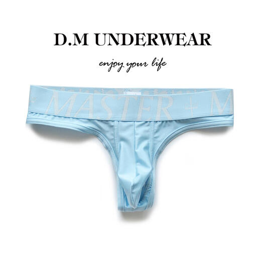 Iosn men's underwear low-waist sexy high-elastic smooth thong sexy single D personalized thong T-shaped bag Europe and America black M weight 100-115Jin Jin equals 0.5 kg