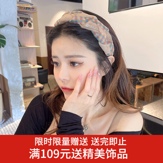 Xiangwan headband for women, high-end going out headwear, mesh rhinestone headband, twist headband, wide-brimmed face wash, hairpin for going out.