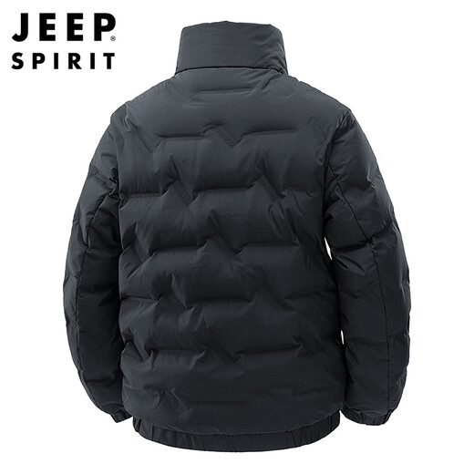JEEP SPIRIT Jeep Down Jacket Men's Winter Jacket Men's Tops Warm and Cold-proof Men's Clothes Black XL
