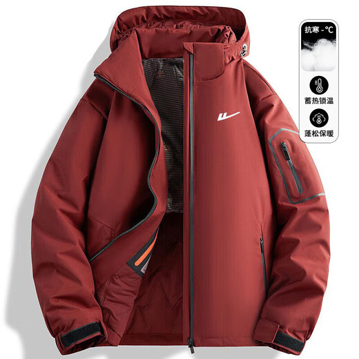 Pull-back cotton jacket, men's assault cotton jacket, men's long-sleeved windproof warm jacket, winter thickened jacket, cotton-padded jacket, loose top, black XL (recommended 115-135 Jin Jin equals 0.5 kg)