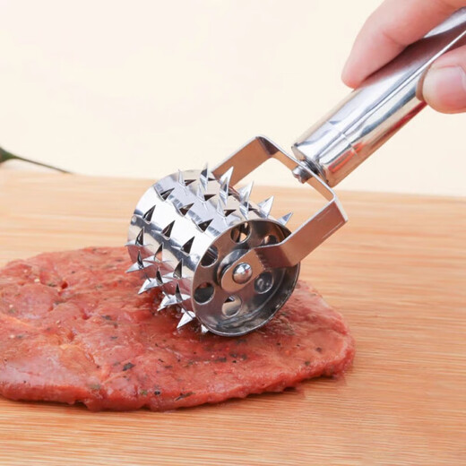 Xiongwochi kitchen household stainless steel tender meat tender meat hammer steak hammer pork chop double-sided solid new multi-functional thickened multi-functional meat loosener (active) 1 meat looser