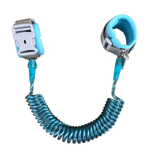 Anti-lost belt traction rope, child safety, child anti-lost rope, breathable bracelet, baby anti-lost belt, baby-walking artifact, light blue belt wrist two-in-one