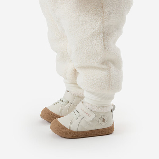 Ying's baby toddler shoes, winter casual cotton shoes, warm and velvet, versatile and comfortable shoes for boys, girls going out, off-white 17