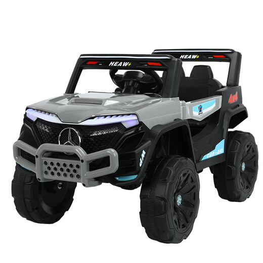 Dianmai children's electric car four-wheel dual drive car for men and women with remote control toy car that can sit in a Mercedes-Benz car, high-end gray dual electric dual drive + swing