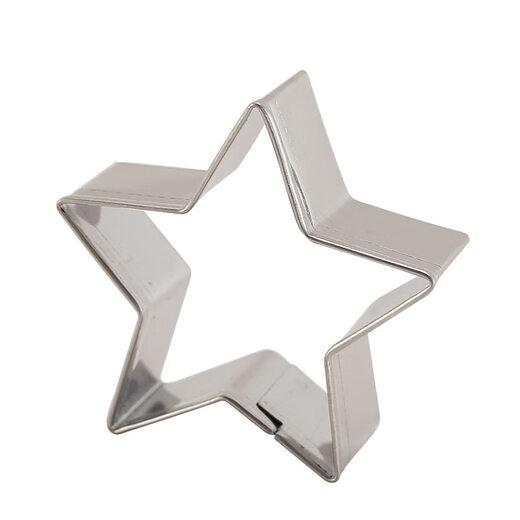 Qiaobolai stainless steel biscuit dry mold geometric round love plum blossom vegetable and fruit cutting mold baking cookie fondant mold above 5 styles complete set of 25 pieces