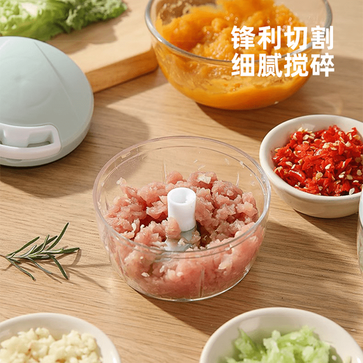 Wanzhuang New Garlic Pounding Artifact Manual Garlic Puller Small and Efficient Minced Garlic Manual Garlic Stirrer - Green 200ml