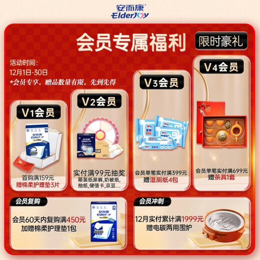 Elderjoy Value Pack Straight Adult Diapers M20 Pieces 48*22cm Diaper Pads Diapers for Elderly Men and Women