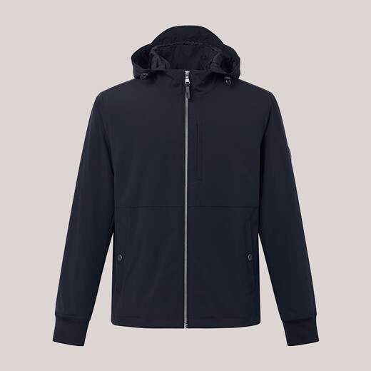 HAZZYS Men's Removable Hat Casual Sports Jacket Men's ASVZU0BCF07 Navy Blue NV 170/92A46