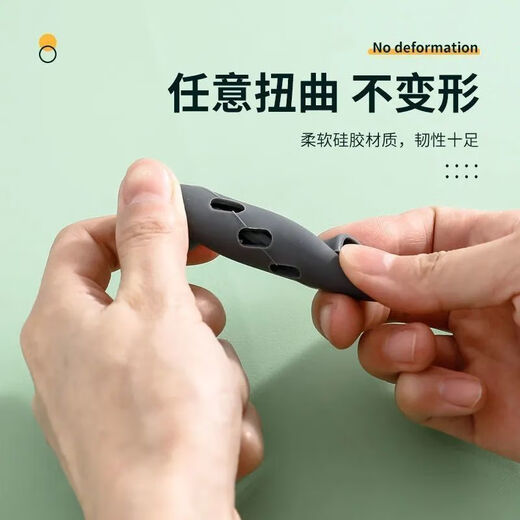 Silicone pot handle cover, high temperature and wear-resistant pot lid handle cover, casserole steamer, soup pot handle, insulated handle cover, 2 pieces, 1cm, gray style