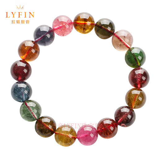 La Yun Feiyin Brazilian Tourmaline Bracelet Women's Single Circle Transparent Rainbow Authentic Candy Color Wangfu Bracelet 7mm