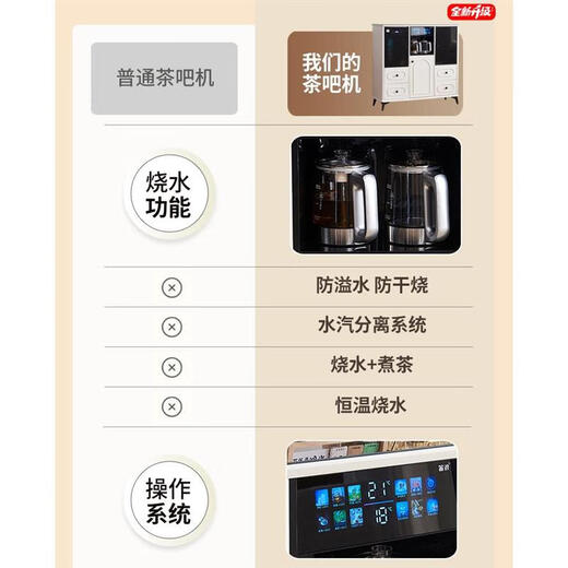 Wanbao with refrigerator ice bar solid wood tea bar water dispenser embedded office home dining side cabinet home fully automatic all-in-one 2-door white warm remote control length 0.85 heating type ice warm