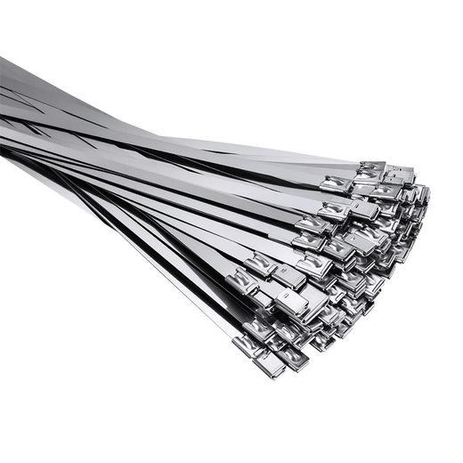 TYO 304 stainless steel cable ties, high strength, cold and high temperature resistance, pipe fixing, stainless steel cable ties, detachable, 4.6mm*100mm-100 pieces