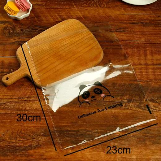 Yusenyi bread packaging bag ziplock bag toast packaging self-adhesive baking bag food bread sandwich snack biscuit bag 23 pieces 23x30cm panda 500 pieces thickened 35 silk size as shown in the picture large quantity discount