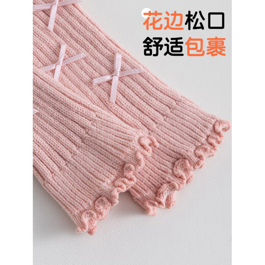Socks, baby leg covers for girls, spring, autumn and winter, thickened warm wear, calf lolita pile, brown bow*3 pairs, one size fits all, 0-8 years old