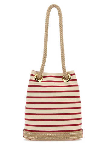 PRADA Mariner Small Striped Bucket Bag Color Block One Size