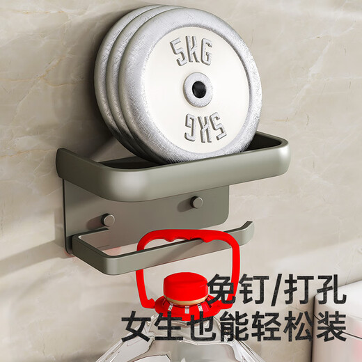 Shantou Lincun gun gray paper towel holder space aluminum bathroom roll storage rack punch-free toilet tissue box toilet paper storage rack space aluminum mobile phone roll paper holder - gun gray