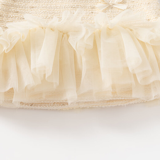 Fanlie VOONLIE girl's small fragrant dress winter dress children's princess vest dress baby one-year-old dress winter