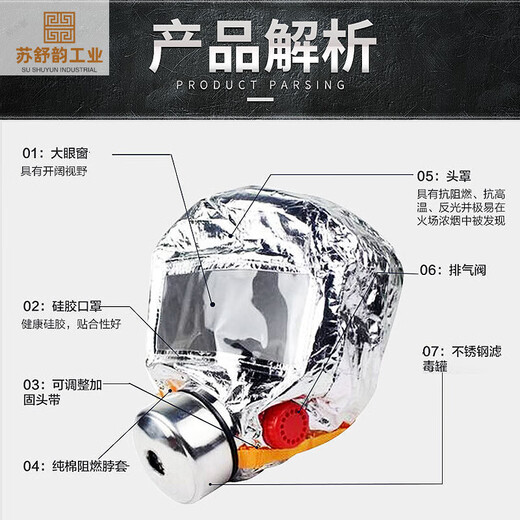 Fire mask, anti-virus, anti-smoke, fire mask 3c, fire escape, rental house, hotel, self-rescue respirator, Xing'an TZL30 type 3c