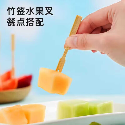 AILUKI Japanese high-end disposable fruit fork, fruit pick, food grade individually packaged dessert fork, disposable fork, 2 cans (380 pieces)