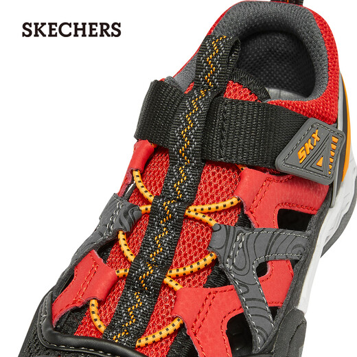 Skechers Children's Shoes Men's Fashion Fisherman Shoes Trendy Baotou 407031L Red/Black/RDBK 32