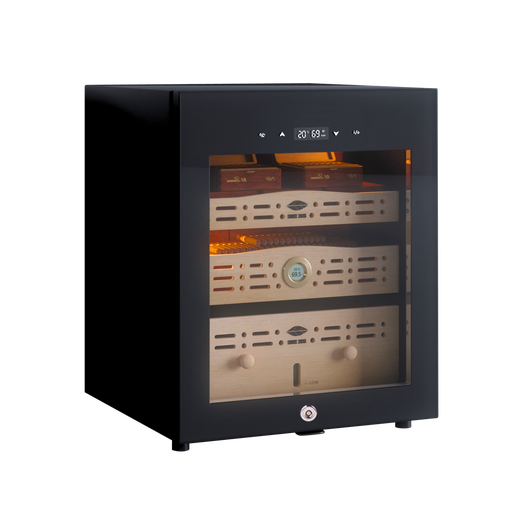 COMSHARE cigar cabinet constant temperature and humidity large capacity humidification cabinet WiFi ammonia removal home office compressor refrigerator cabinet with fingerprint lock fresh cabinet tea cabinet constant temperature cabinet tobacco and wine cabinet CM-50D WiFi + ammonia removal + mechanical lock + UV sterilization