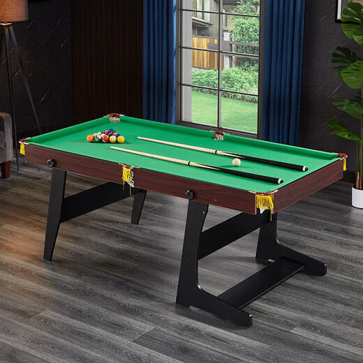 Holladi children's billiard table multi-functional two-in-one indoor home large billiard toy parent-child game gift 160cm JD Logistics red leather folding small table single