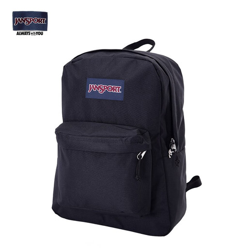 JANSPORT Jasper School Bag Lightweight Backpack Men's and Women's Travel Bag Simple Backpack Computer Bag Student Campus 4QUE008 Jazz Black-Side Bag + Compartment