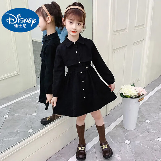 Disney (Disney) Girls Dress Autumn 2024 New Style Children's Winter Skirt Autumn Red Girls Long Sleeve Princess Dress Red-6129 120 Recommended 110-120cm 3 years old - 4 years old cm