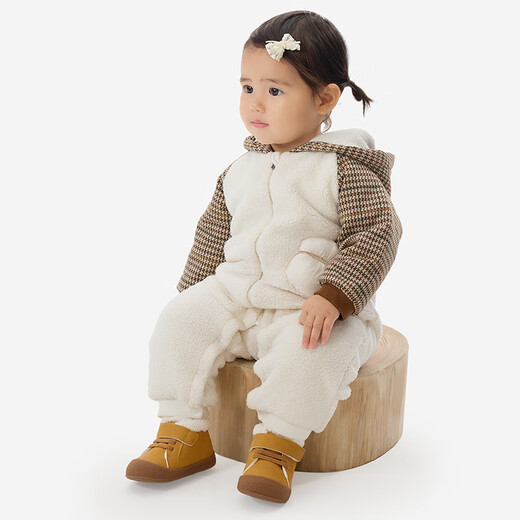 YEEHOO YEEHOO baby toddler shoes, winter casual cotton shoes, warm and velvet, boys, versatile and comfortable shoes, girls going out