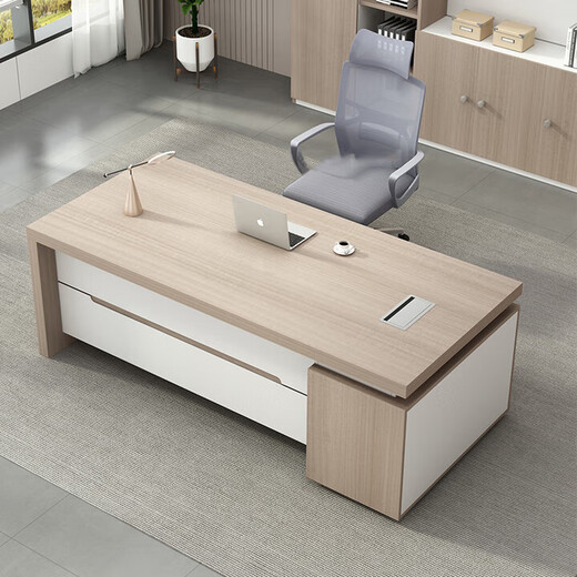 Boss desk and chair combination, president desk, manager desk, supervisor desk, office furniture, executive desk set, simple and modern 1.4*0.6 meter boss desk