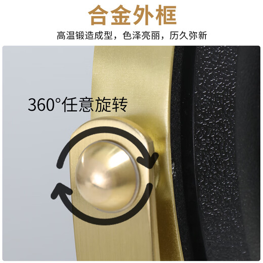 Hanshi (Hense) European light luxury living room table clock desktop high-end clock alloy table clock TV cabinet quartz clock HD2225 shell plate + abalone shell