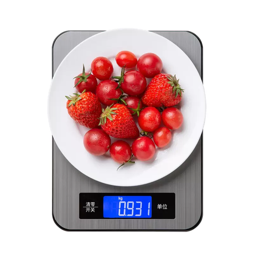 Yusenyi high-precision waterproof home kitchen electronic scale CHANGXIE small baking weighing scale for long consultation, accurate, rechargeable three-use model 10kg1g free 1600ml tray-30m measuring cup