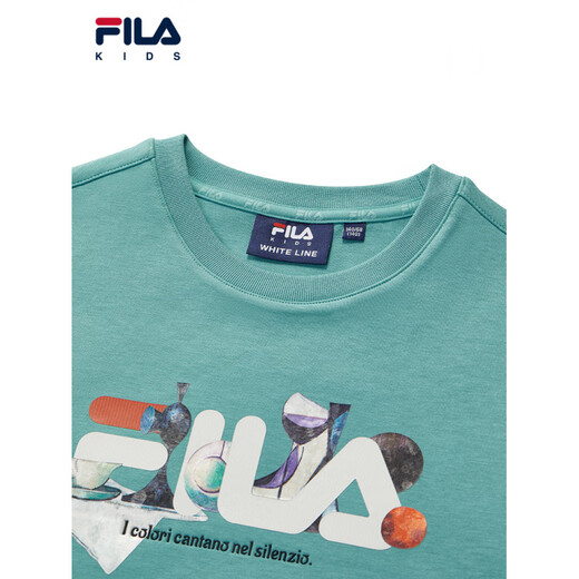 FILA boys' sweatshirt autumn new loose round neck pullover dark blue-FGN 140 cm