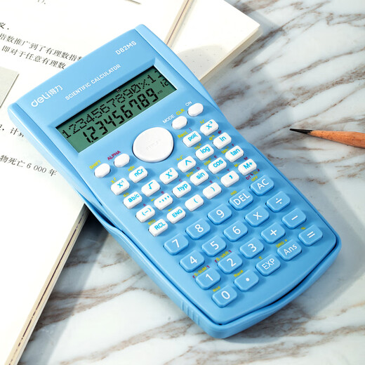 DELi D82MS Functional Science Calculator 240 Funktionalprüfungscomputer (geeignet für Schüler von Junior und Senior High School) Blau