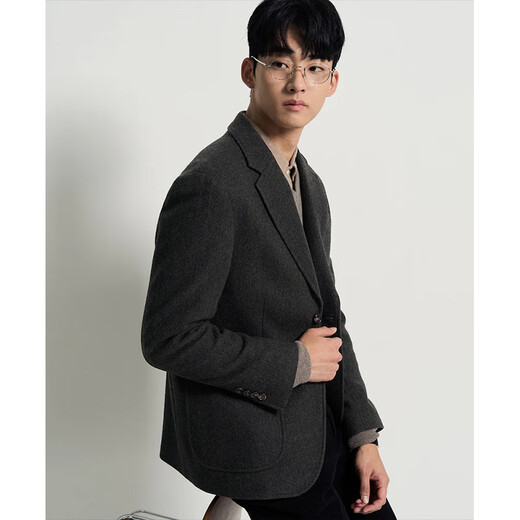 Beanpole New Product Containing Sheep Wool Beanpole 2025 Autumn and Winter Men's Business Commuting Suit Jacket Khaki M 175/92A