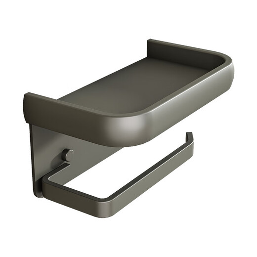 Shantou Lincun gun gray paper towel holder space aluminum bathroom roll storage rack punch-free toilet tissue box toilet paper storage rack space aluminum mobile phone roll paper holder - gun gray