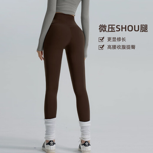 Duofanlian lulu large size hip lifting yoga pants for women Pilates sports tights fitness pants fitness clothes for women peach hip lifting black S