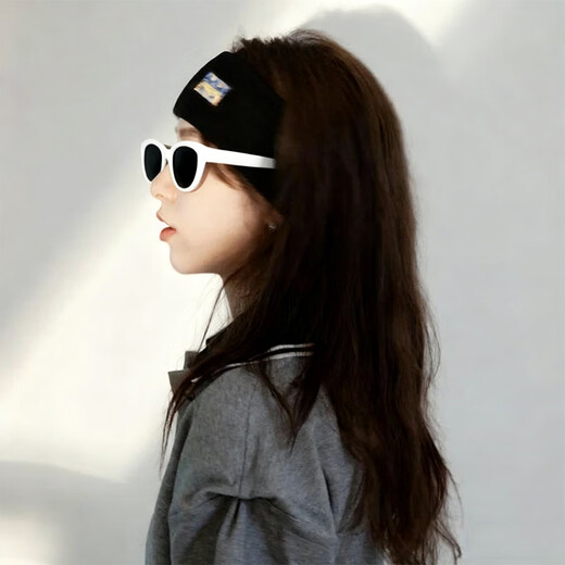 Bo Naling Retro Knitted Headband Women's Daily Autumn and Winter Black Versatile Face Wash Headband Wool Elastic Sports Yoga Cloth Headband Retro Knitted Headband Black