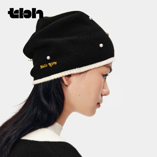 Brutalist Home (tbh) Sanrio Hello Kitty 100% cashmere cold hat knitted hat winter hat Hello Kitty cashmere three-dimensional decoration-cold hat
