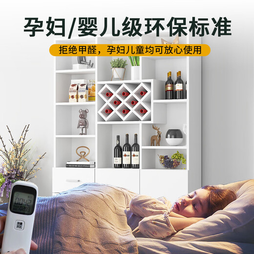Zhong Zhang Gui wine cabinet living room wall-mounted simple modern partition cabinet entrance storage cabinet wine rack storage rack wine storage cabinet customized 180 gray + gray door including entry + installation thickened plate