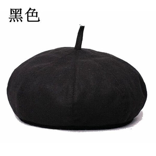 Fangtou pumpkin hat for middle-aged men, beret octagonal hat, doctor's hat, pumpkin hat for men, middle-aged and elderly hats, black woolen S small size (55-56)