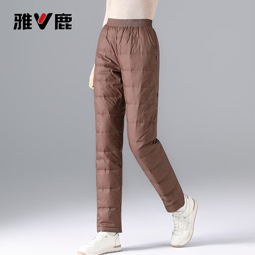 Yalu Down Pants Women's Outerwear Slimming 2025 Winter New Thickened Casual Straight High Waist Warm Women's Straight Pants