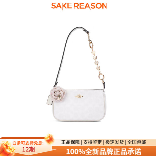 COACH Customized Bag Nolita19 Classic Fashion Metal Zipper Opening Artificial Leather Handbag Small Women's Dielian Golden Shadow Pink Gift Box