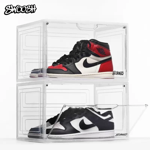 Yusenyi acrylic shoe box storage box transparent aj shoe display side opening dustproof plastic magnetic space-saving shoe rack shoe wall (quality inspection report) transportation damage free reissue 33x27x21cm 33 pcs 33x27x21cm