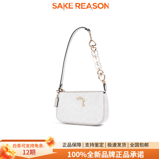 COACH Customized Bag Nolita19 Classic Fashion Metal Zipper Opening Artificial Leather Handbag Small Women's Dielian Golden Shadow Pink Gift Box