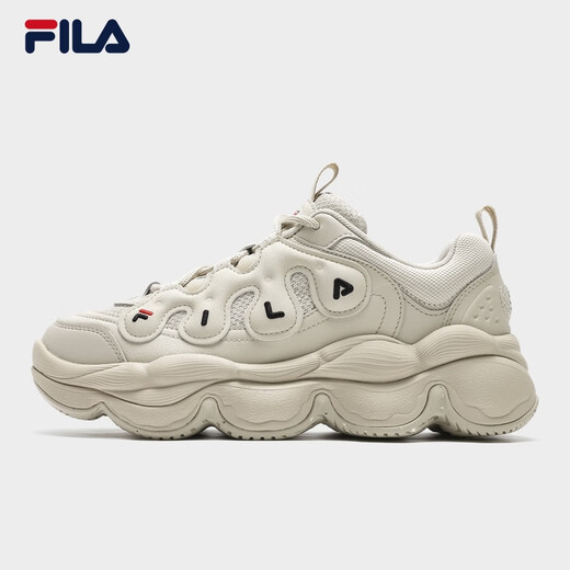 FILA Yang Mi's same style official pea shoes women's shoes dad shoes sneakers winter new sports casual shoes oatmeal brown-OM 38