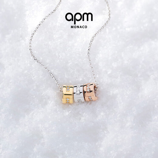 APM Monaco Morse Code Adjustable Necklace Silver White Women's Hygiene Day Gift Couple High-end Sweater Chain Sweater Chain Gold Necklace