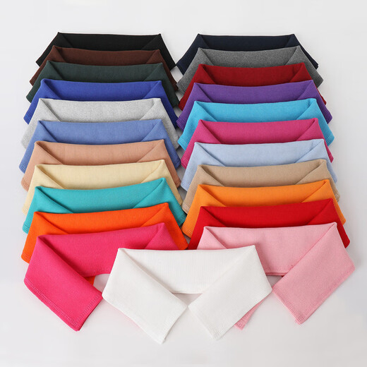 Fat Donglai's same style down jacket collar protector, anti-dirty collar protector, cotton thread sleeve, knitted collar, men's and women's cotton coat, black fine thread collar